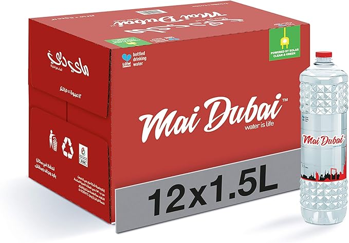 Mai Dubai Drinking Water 1.5Ltr x 12 Still PET Bottles