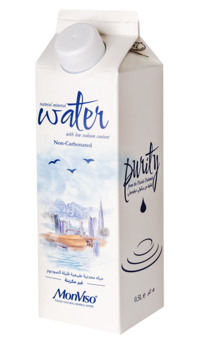 MonViso Gable Top Natural Mineral Water Still 0.5L x 15