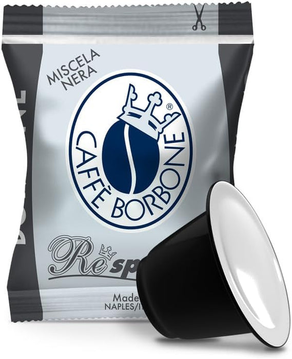 Caffe Borbone 50 Coffee Capsules Compatible Nespresso Black Blend