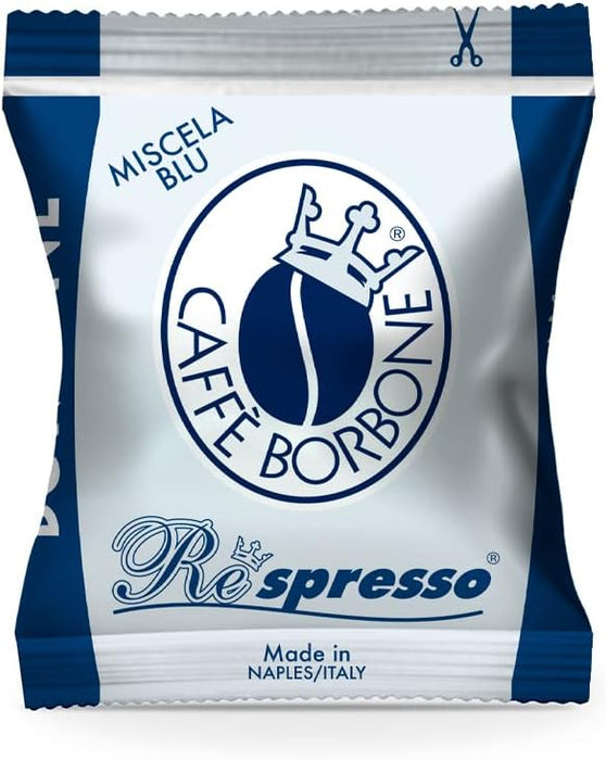 Caffe Borbone Respresso Espresso Capsules, 100 Capsules - Miscela Blu