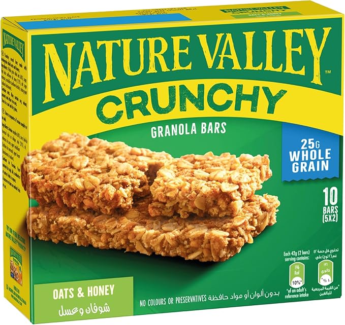 Nature Valley Granola Bar 1 Box X 5 Double Bars, Oats & Honey