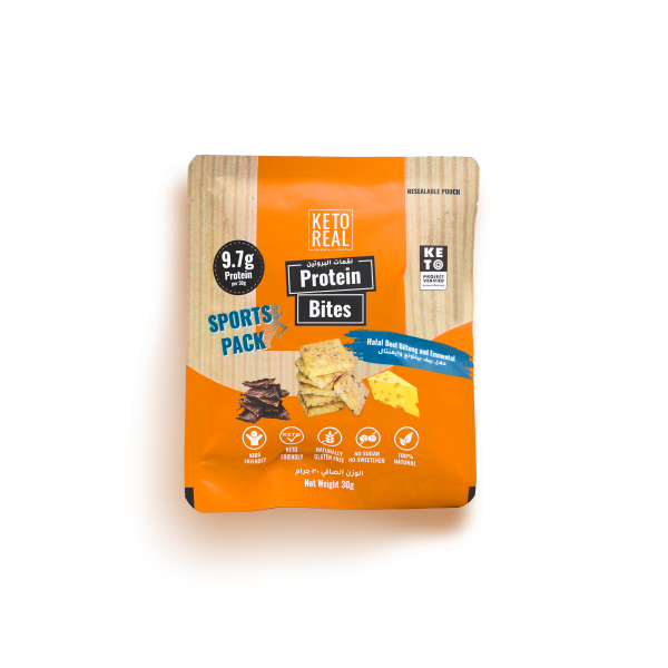 Halal Beef Biltong and Emmental Protein Bites 3og – Sport Pack