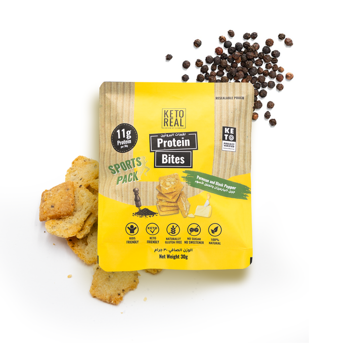 Parmesan and Black Pepper Protein Bites 30g – Sport Pack