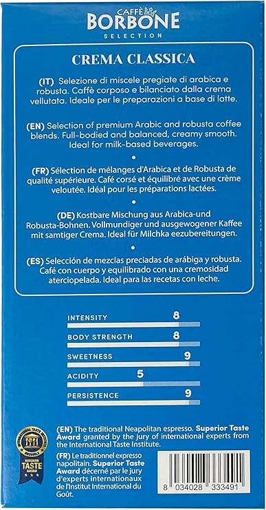 Caffe Borbone Crema Classica Ground Filter Coffee 250g