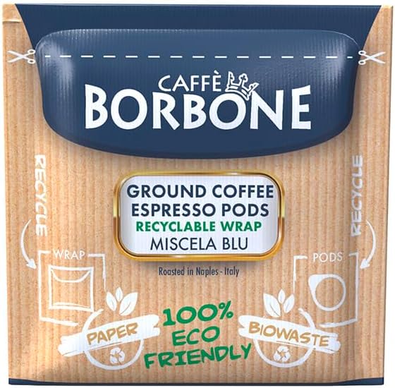 Caffe Borbone 50 Coffee Pods Blue Blend - Recyclable Pack